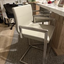 TOV Leather Stool Chairs