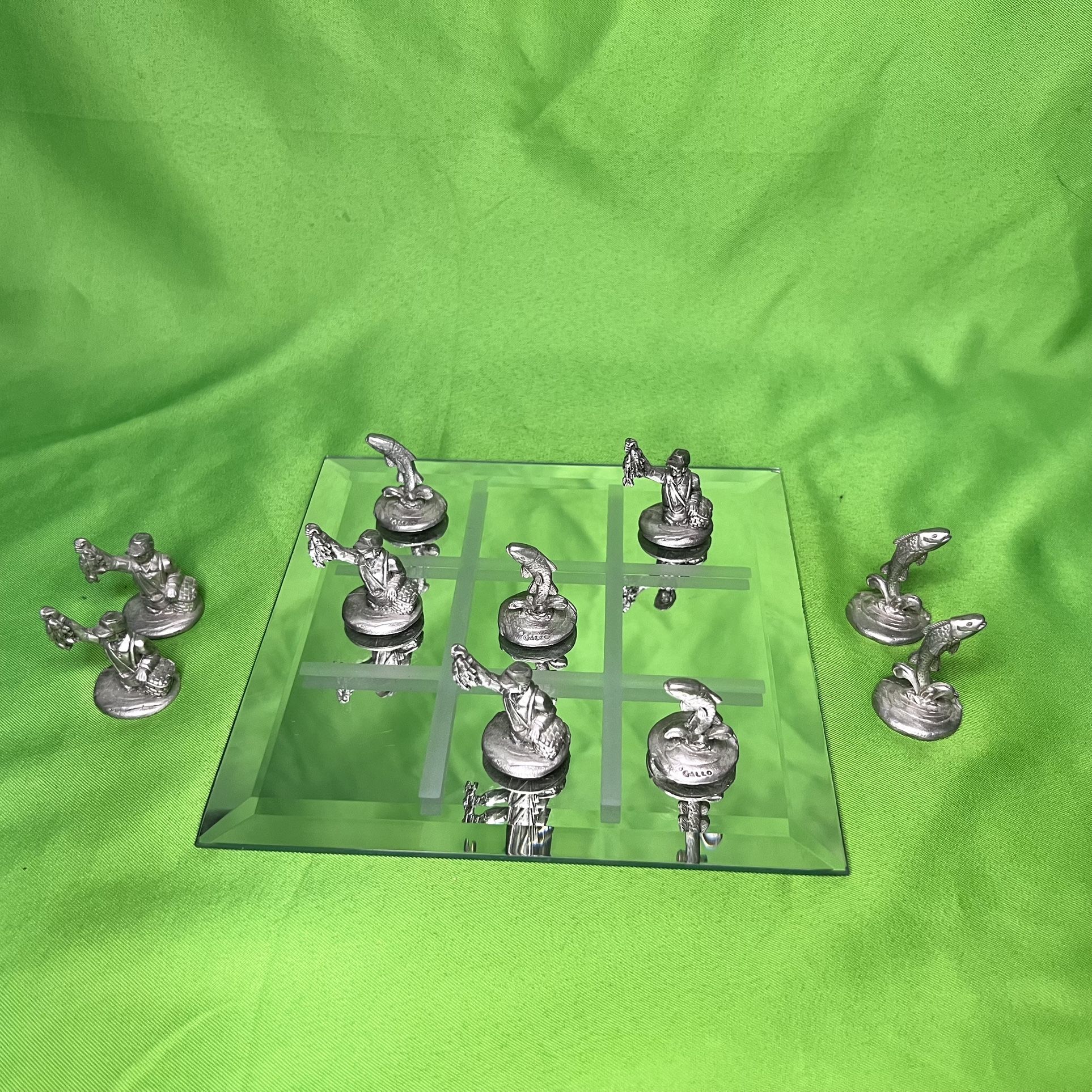 Fisherman Mirror Tic Tac Toe Set