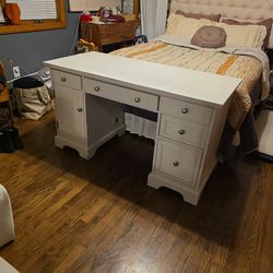 Large white desk