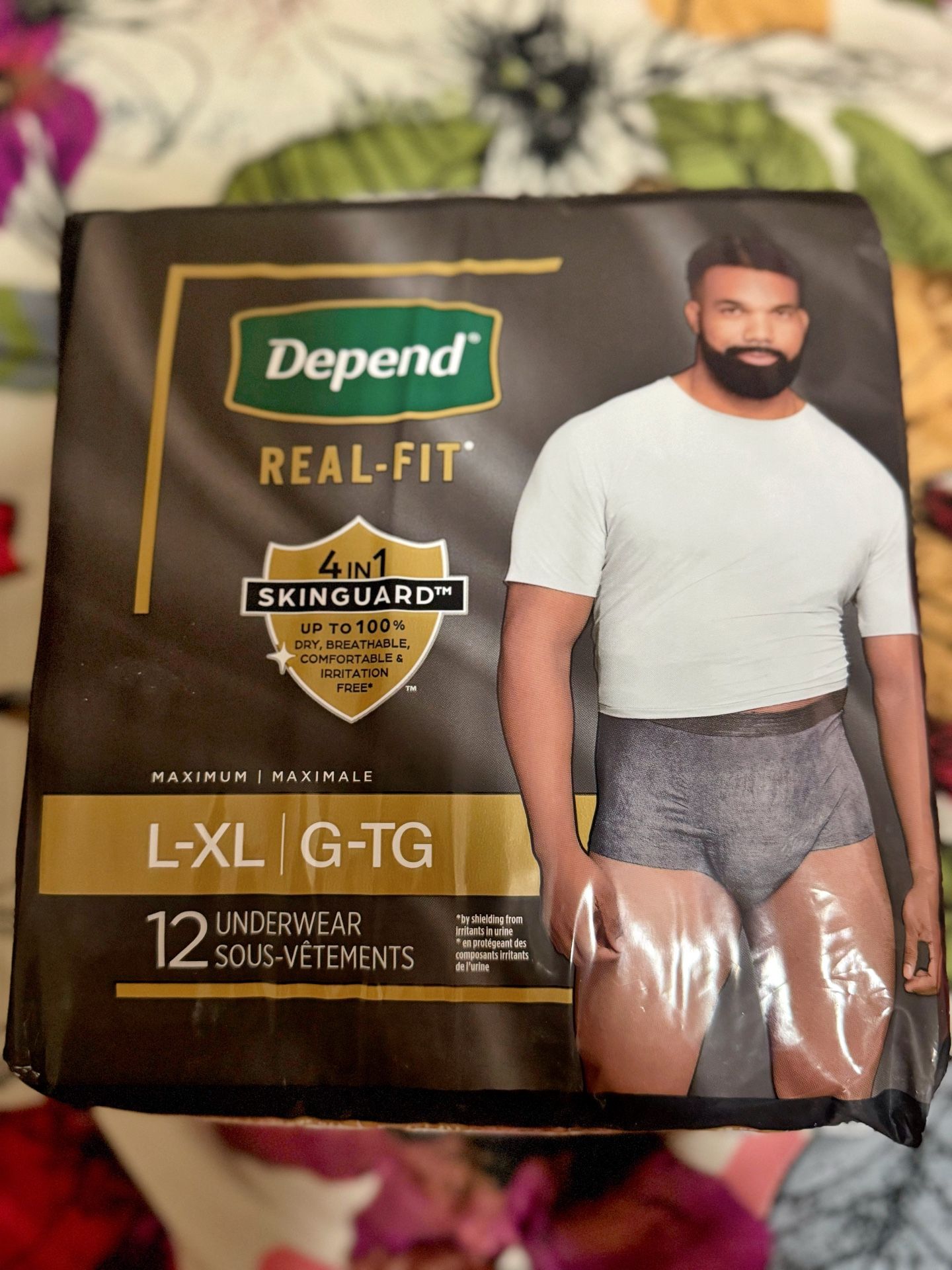Depend REAL-FIT 4in1 Skin Guard Maximum | Maximale Size L-XL | G-TG 12 Underwear Sous-Vetements Brand New Full Sealed