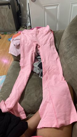 Pink Lined Flared Leggins 