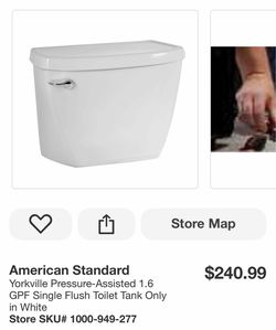 American Standard Yorkville Toilet Tank White