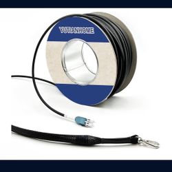 330ft/100m OD-5mm Industrial TPU OM3 Fiber LC to LC Outdoor Armored Fiber Patch Cable, Duplex Multimode Fiber Optic Cable, 40Gb 10Gb, 50/125, Uniboot 