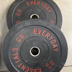 Everyday Essential 55 Lb Bumper Plates