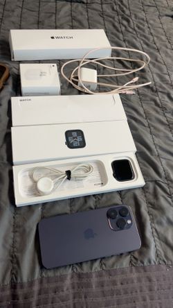 iPhone 14 Pro Max unlock to any company and Apple Watch SE 2nd Gen 44mm midnight AI mid SB m/L Cel