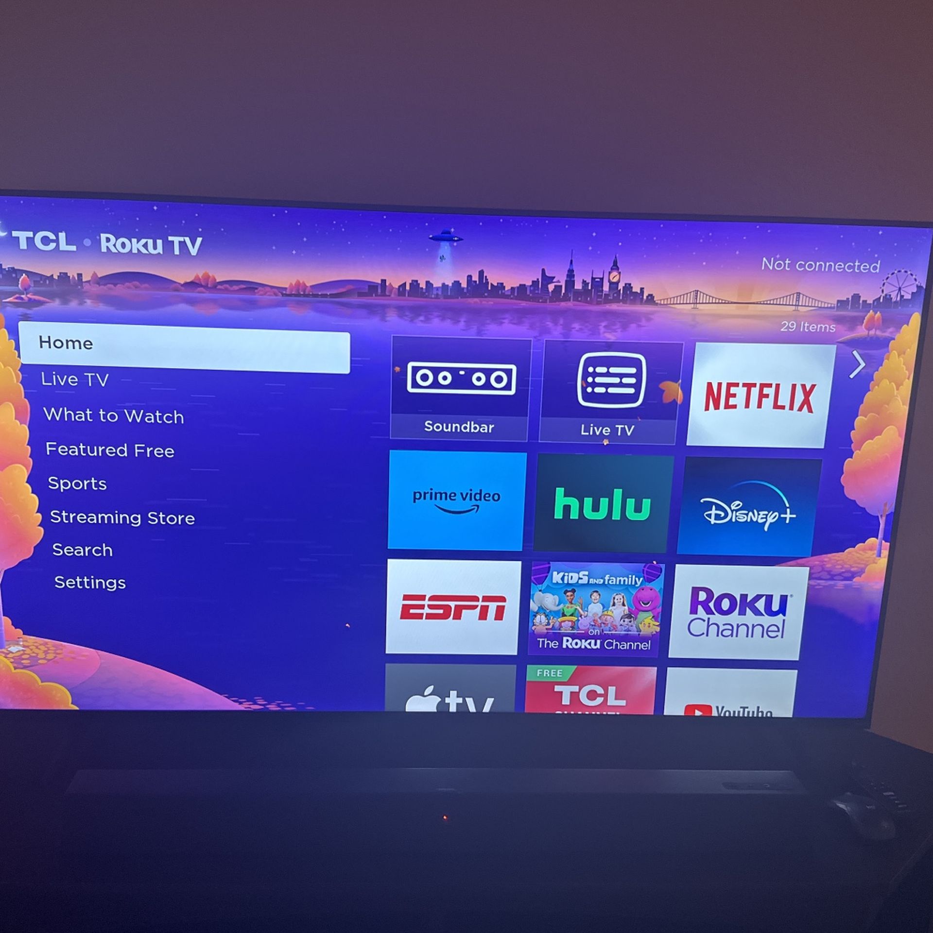 55" TCL Roku Smart tV