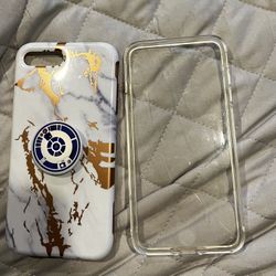 iPhone 8 Plus case with built in screen protector and Popsocket