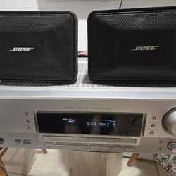 Jvc Reciver And Sherwood Subwoofer And 2 Bose Speaker 