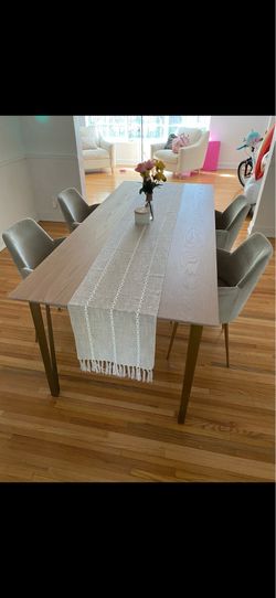 White oak dining table
