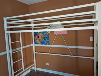 Twin loft bed metal frame