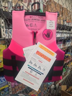 Body glove pink 55 - 88lbs life safety water vest