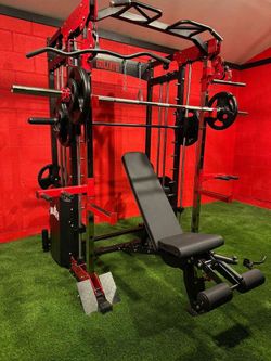 Smith Machine , Squat Rack , Leg Press , Leg Curl Add Weight Bench Adjustable Bench Olympic Barbell For Your Weights 