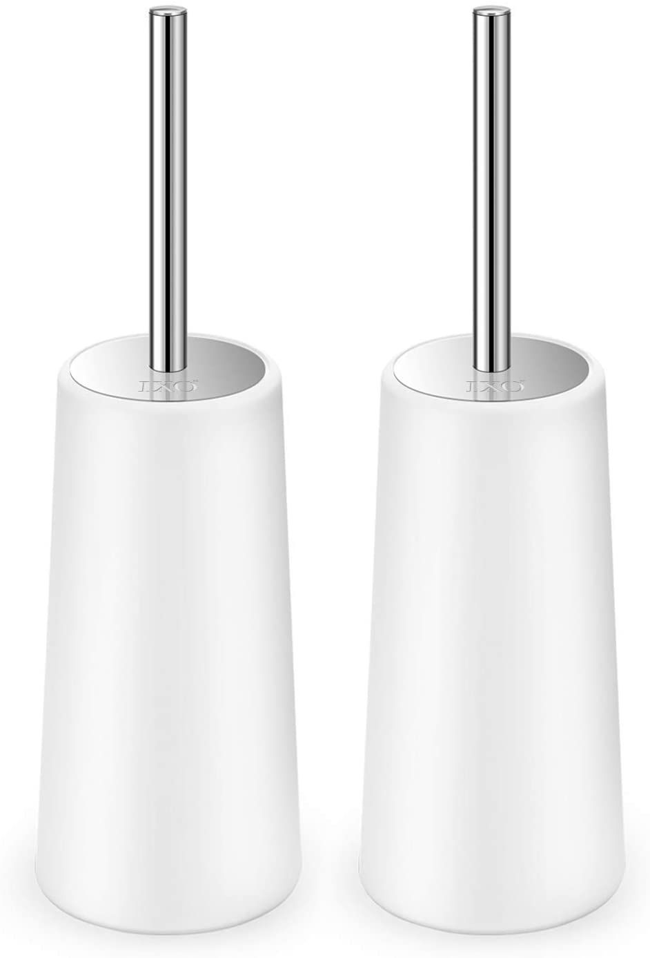 Toilet Brush and Holder, 2 Pack Toilet Brush with 304 Stainless Steel Long Handle, Toilet Bowl Brush for Bathroom Toilet-Ergonomic, Elegant, Durable