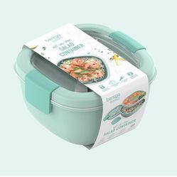 Bentgo Salad Container - 54 oz Bowl Coastal Aqua Color your