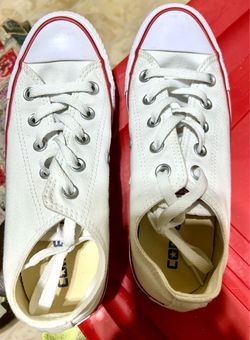 BRAND NEW Unisex Converse All Star Chuck Taylor Sneakers White Red M7652 Womens 6/Mens 4