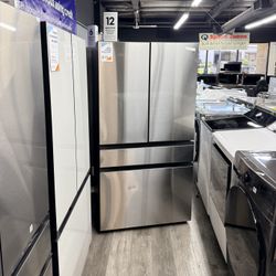 👑 Samsung - Bespoke 29 cu. ft. 4-Door French Door Refrigerator with Inner Beverage Center - Stainless Steel👑