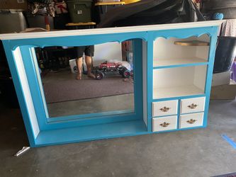 Turned into a vanity also has lights