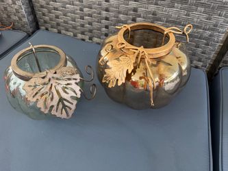 Candle holders halloween pumpkin decor