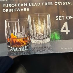 European Crystal Glass Wear - 4 Glasses