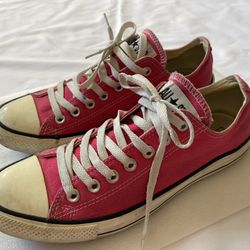 Converse All Star 132298F Low Top Pink Lace Up Sneakers Shoes Footwear Men US 9