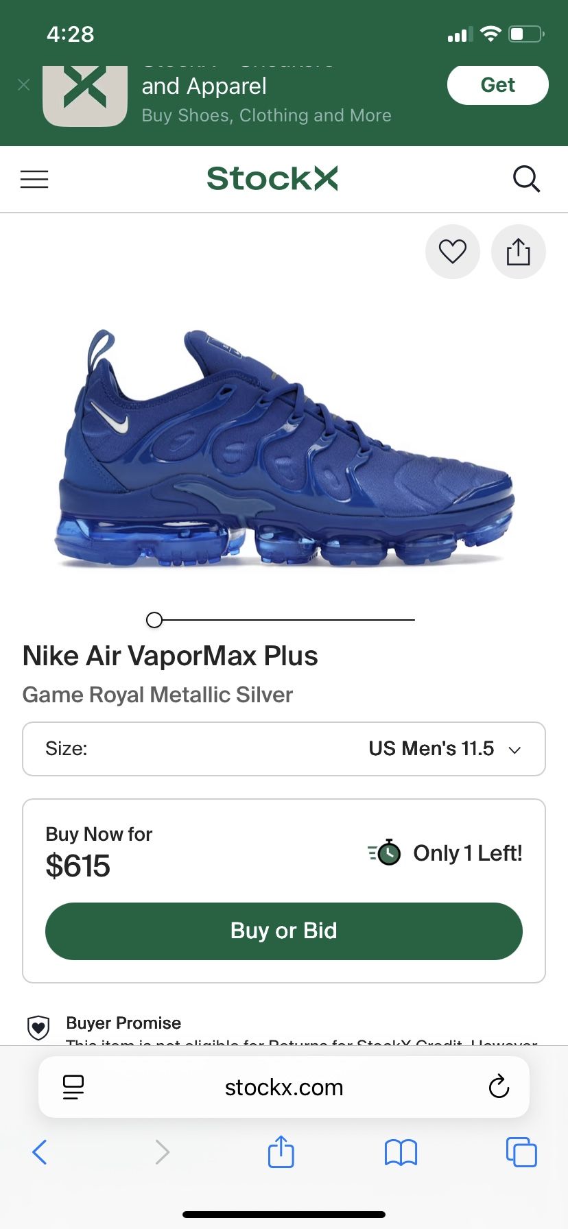 Vapor Maxes Size 12