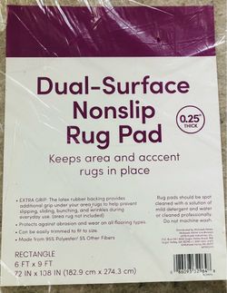 Dual-Surface Nonslip Rug Pad - 6ft by 9ft