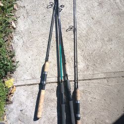 !! 4 Fishing Poles No Reels Firm Price 