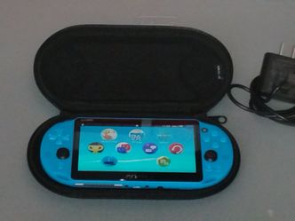 Custom Blue PS Vita 2001 Slim 8GB  Memory Homebrew Ready – Tested & Fully Working