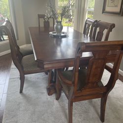 6 piece cherry wood dining set