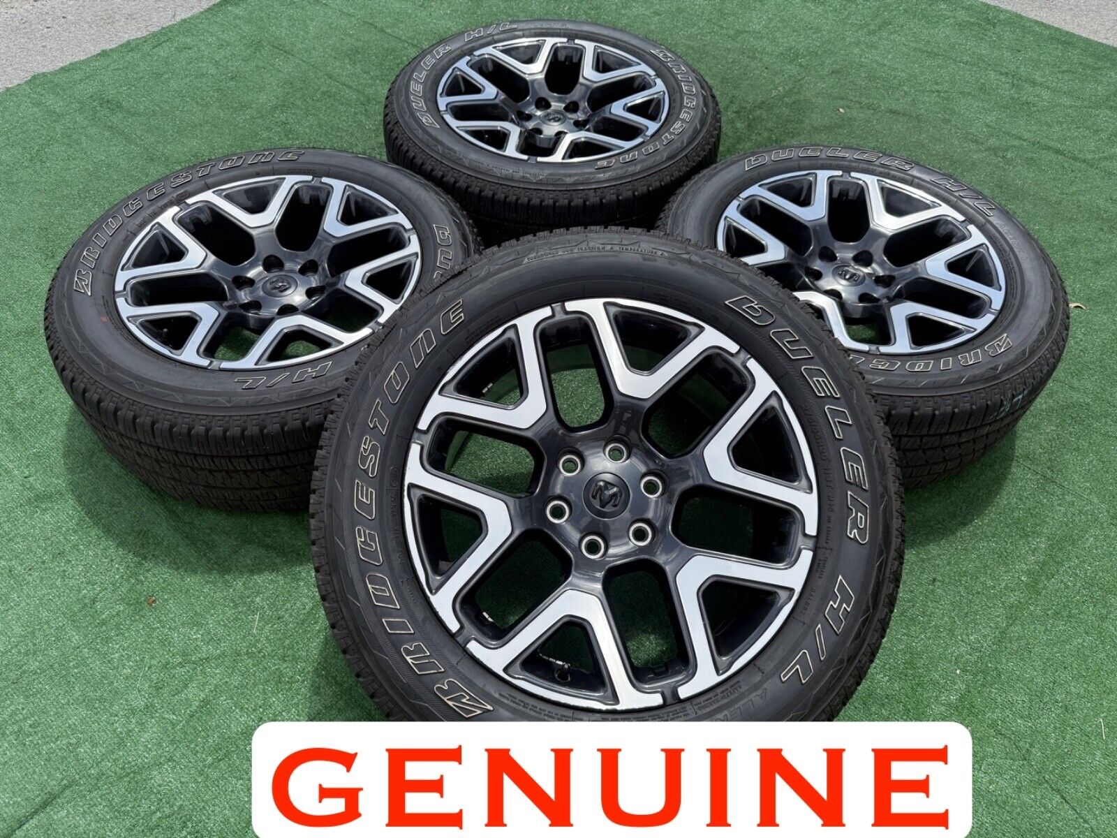 Dodge Ram Laramie 1500 20” Charcoal Polished Wheels & Bridgestone Dueler