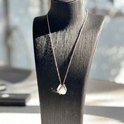 Authentic Tiffany & Co. Butterfly Necklace 16" Silver 925 & K18 Gold/A Rank