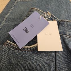 OAK + FORT Pants And Hoop Earrings