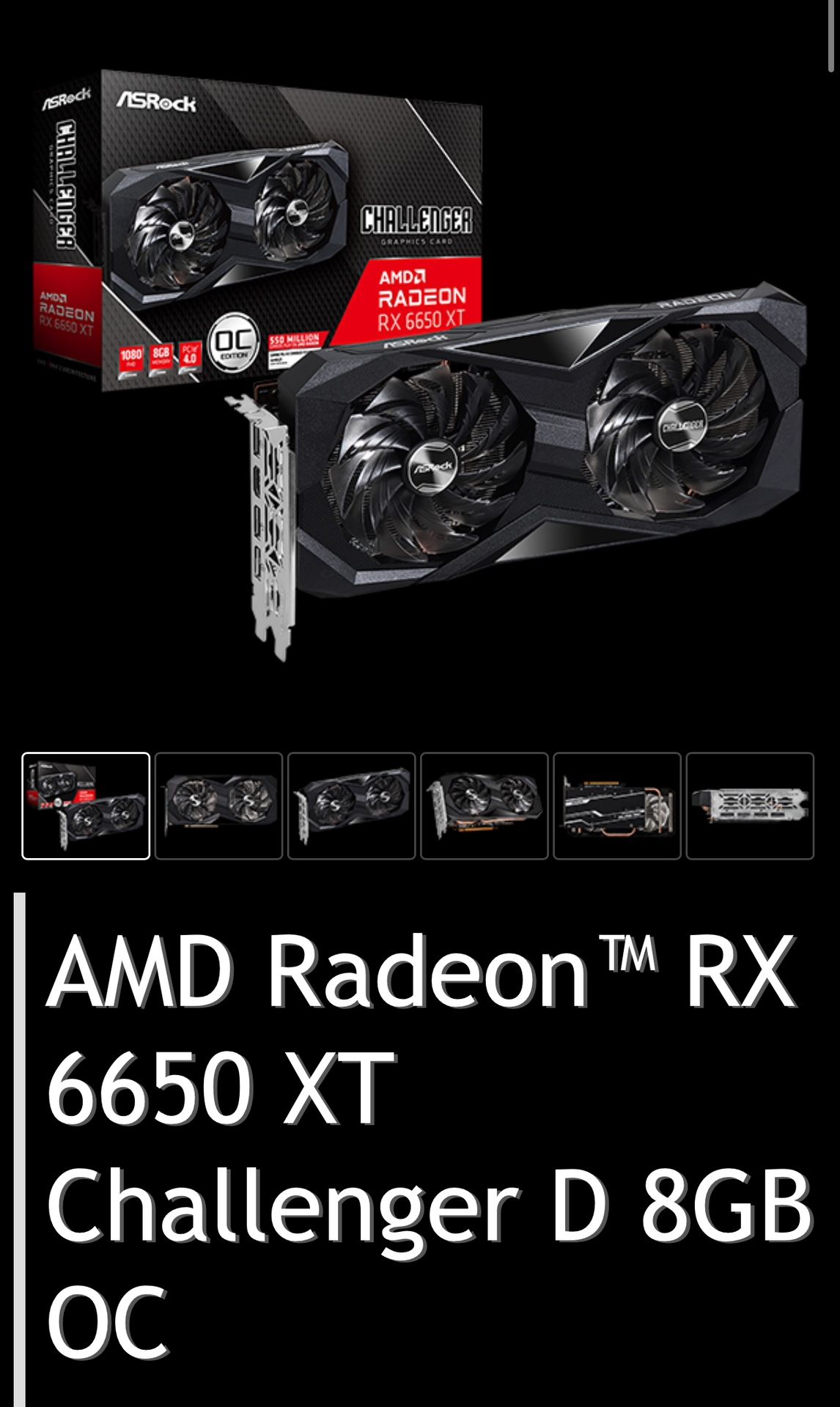 AMD Radeon RX 6650 XT