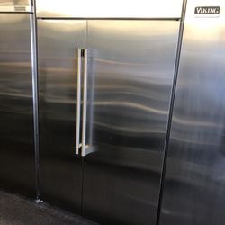 GE Monogram 48” Stainless Steel Built In Side By Side Refrigerator 