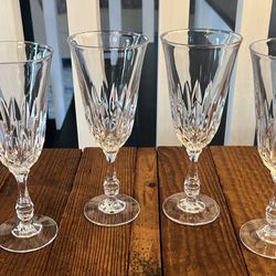 Vintage Fostoria Crystal "Kimberly" champagne glasses (4)