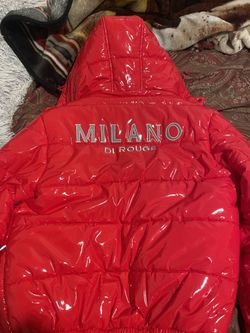 milano red puffer jacket