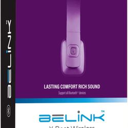 BeLink X Beat - Auriculares inalámbricos plegables, color morado
