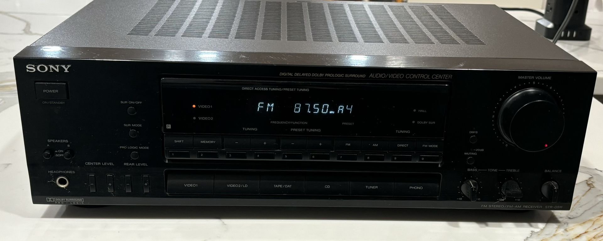 SONY STR-D511 FM/AM STEREO RECEIVER AUDIO/VIDEO DIGITAL CONTROL CENTER BLACK