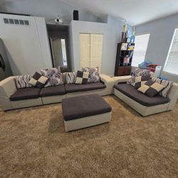(Delivery π)Modern Modular Sectional W Ottoman