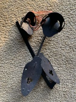 Antique metal ice skates