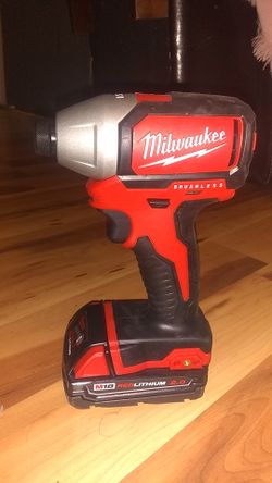 Milwaukee brushless impact drill with M18 redlithium 2. 0 battery