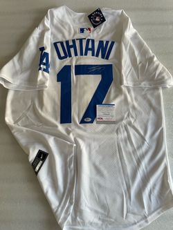 Shohei Ohtani Signed Los Angeles Dodgers White #17 Nike Jersey PSA COA