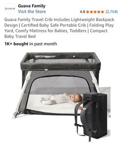 Guava family travel crib