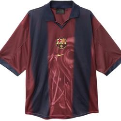 Travis Scott x Nike x FC Barcelona Retro 2000/01 Home Skeleton Jersey Size L