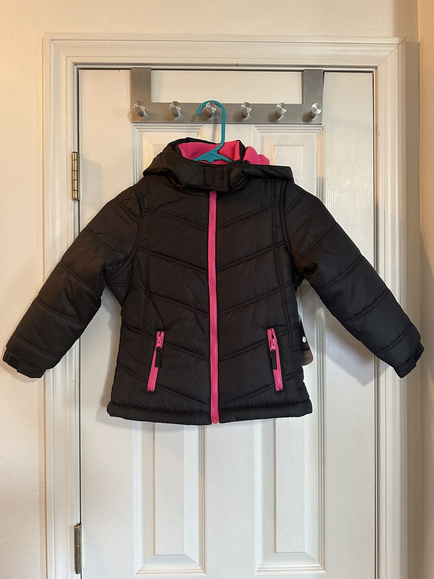Little Girls Black And Pink Jacket Size 5/6 