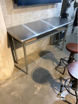 Stainless table  with shelf