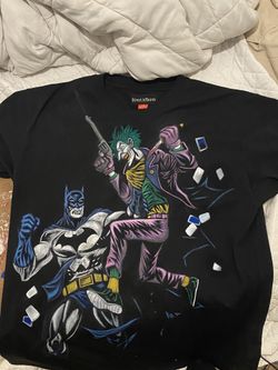 Hand painted batman and joker tee