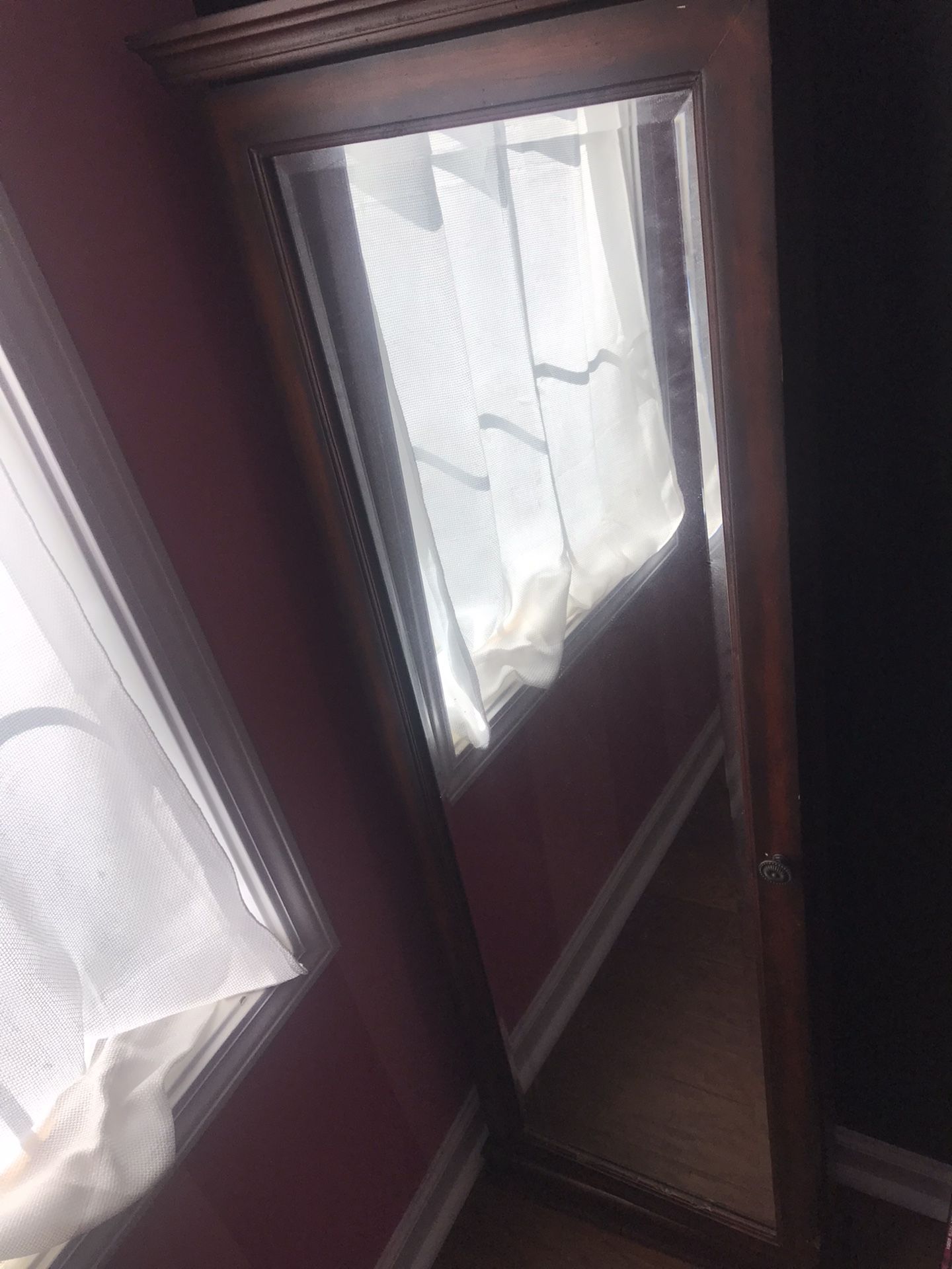 Large Mirror W/jewelry Storage On Inside 