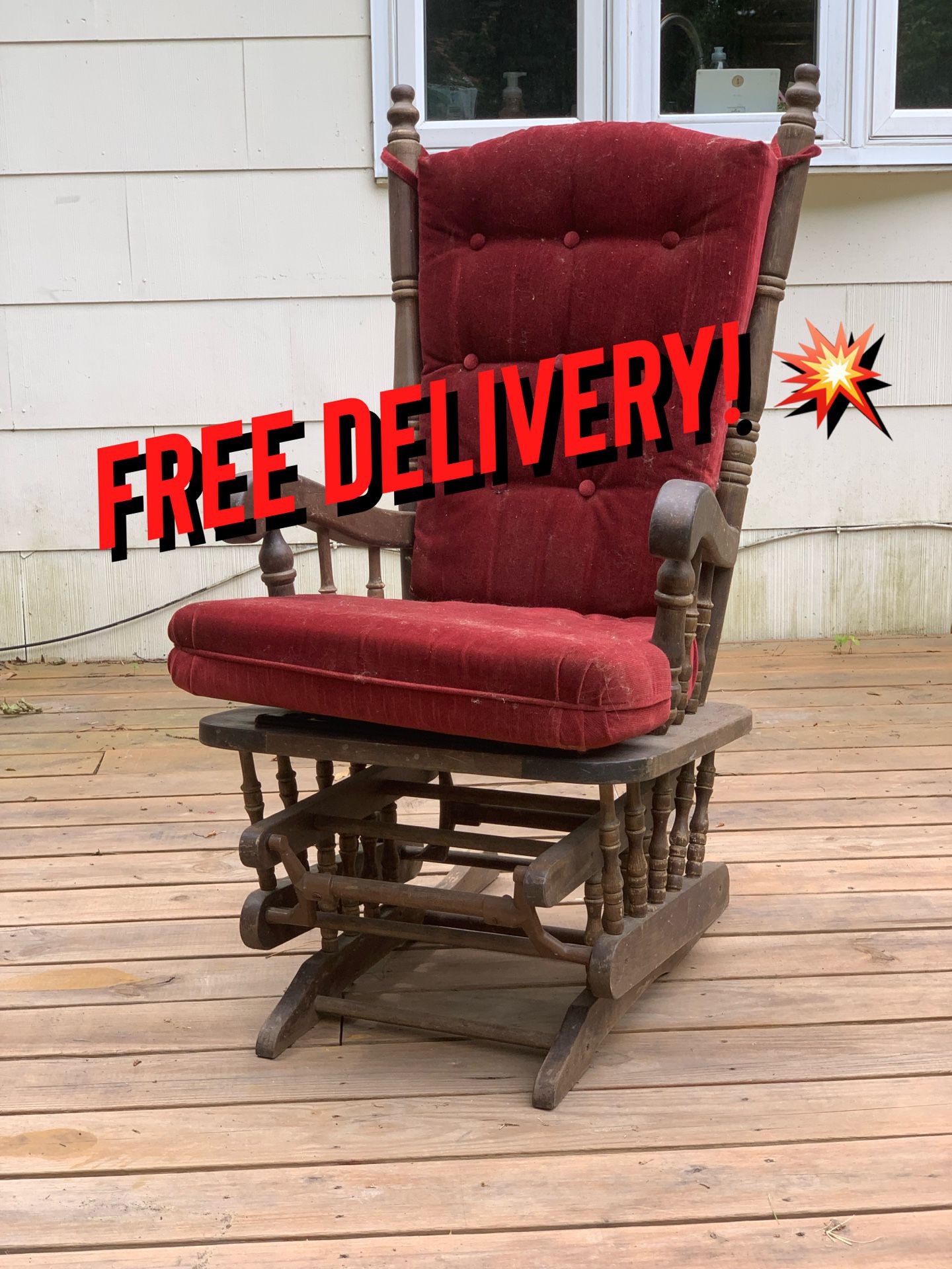 Antique Rocking Chair With Cushion