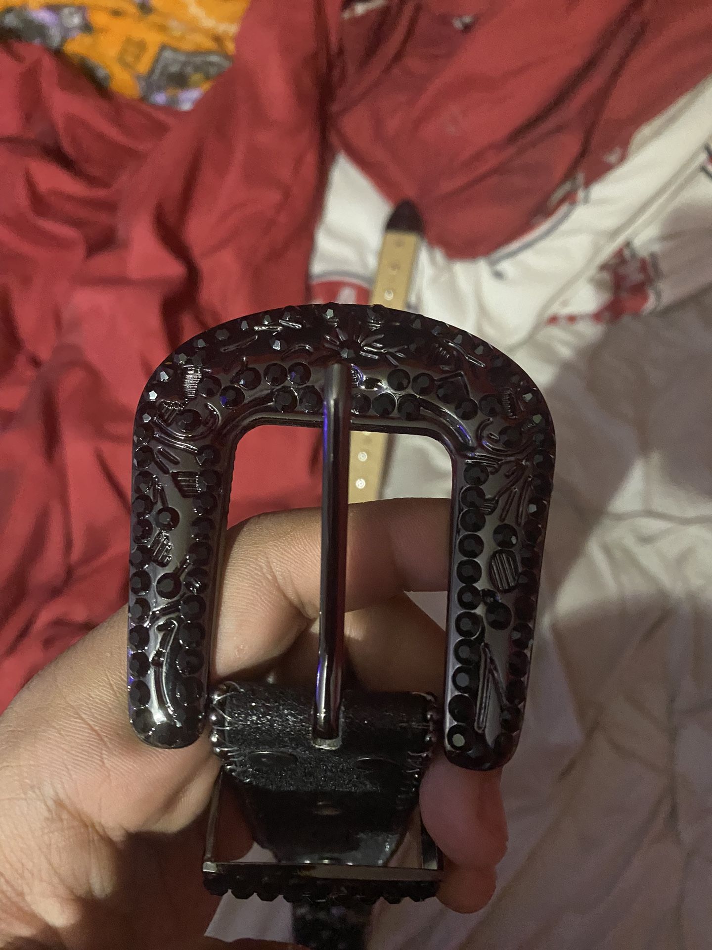 Brand New Black Shiny Bb Belt
